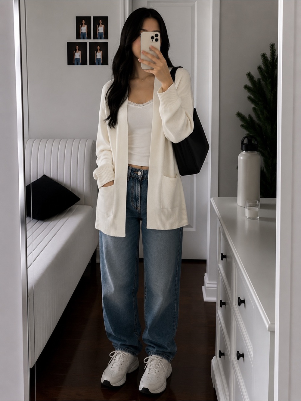Banana Republic Cream Open-Front Women's Cardigan